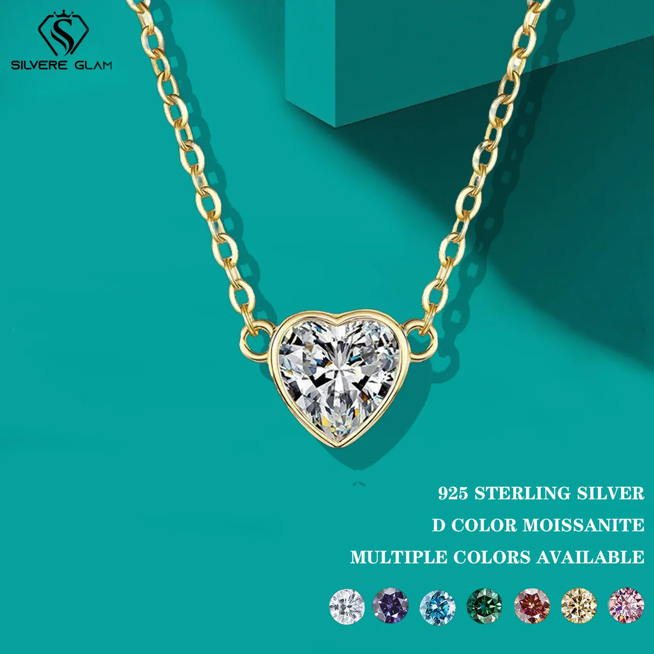 TY S925 Sterling Silver Pendant 1 Carat Moissanite Necklace for Women Fashion Heart Bubble High-end Versatile Clavicle Chain
TY S925 Sterling Silver Pendant 1 Carat Moissanite Necklace for Women Fashion Heart Bubble High-end Versatile Clavicle Chain