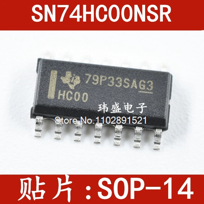 (20 шт./лот) SN74HC00NSR 74HC00 SOP14 5,2 мм
(20 шт./лот) SN74HC00NSR 74HC00 SOP14 5,2 мм