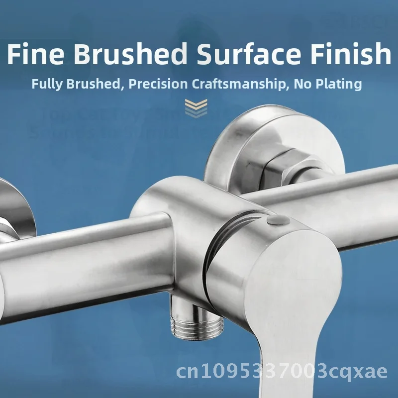 304 Stainless Steel Shower Faucet Wall-Mounted Triple Mixing Valve Hot Cold Bathtub Concealed Modern Minimalist Bathroom Tap
304 Stainless Steel Shower Faucet Wall-Mounted Triple Mixing Valve Hot Cold Bathtub Concealed Modern Minimalist Bathroom Tap