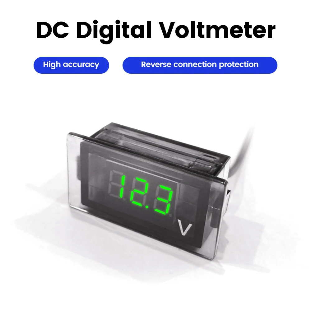DC 12-24V LED Digital Voltmeter Voltage Meter Waterproof Volt Instrument Tool 3 Bit Red Green Blue Display 12V 24V
DC 12-24V LED Digital Voltmeter Voltage Meter Waterproof Volt Instrument Tool 3 Bit Red Green Blue Display 12V 24V