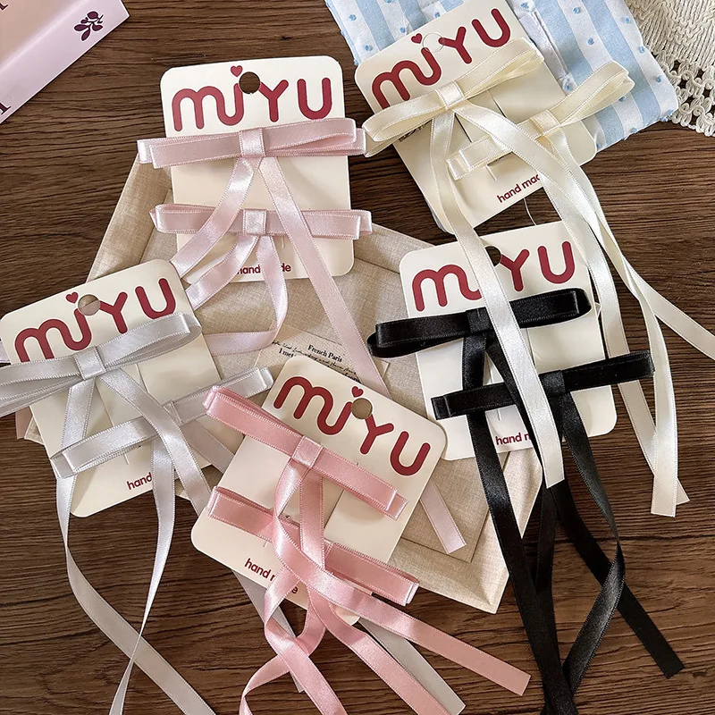 2PC Solid Satin Ribbon Bow Hair Clips Long Tassel Hairpins Kid BB Barrettes Cotton Hairpin Women Girls Hair Accessories
2PC Solid Satin Ribbon Bow Hair Clips Long Tassel Hairpins Kid BB Barrettes Cotton Hairpin Women Girls Hair Accessories