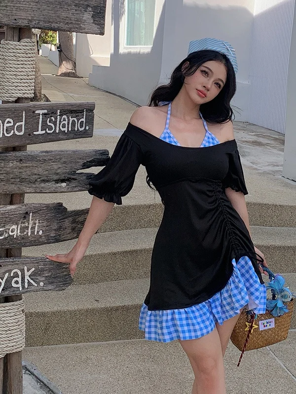 Комплект из двух предметов для девочек-подростков в консервативном стиле: монокини с коротким рукавом, стройнящий, больших размеров, милый, бренд Lemon, нейлон.
Комплект из двух предметов для девочек-подростков в консервативном стиле: монокини с коротким рукавом, стройнящий, больших размеров, милый, бренд Lemon, нейлон.