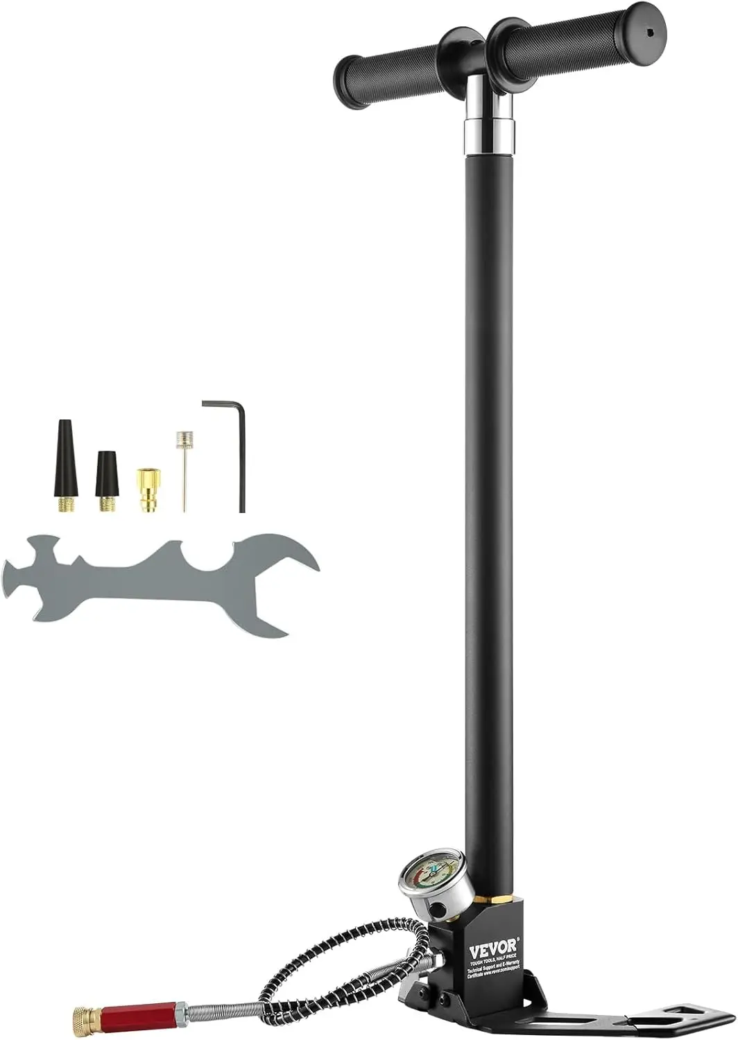 PCP Hand Pump, 4 Stage, 30Mpa 4500 PSI High Pressure PCP Air Rifile Filling Stirrup Pump with Oil-Moisture Filter Pressure Gauge
PCP Hand Pump, 4 Stage, 30Mpa 4500 PSI High Pressure PCP Air Rifile Filling Stirrup Pump with Oil-Moisture Filter Pressure Gauge