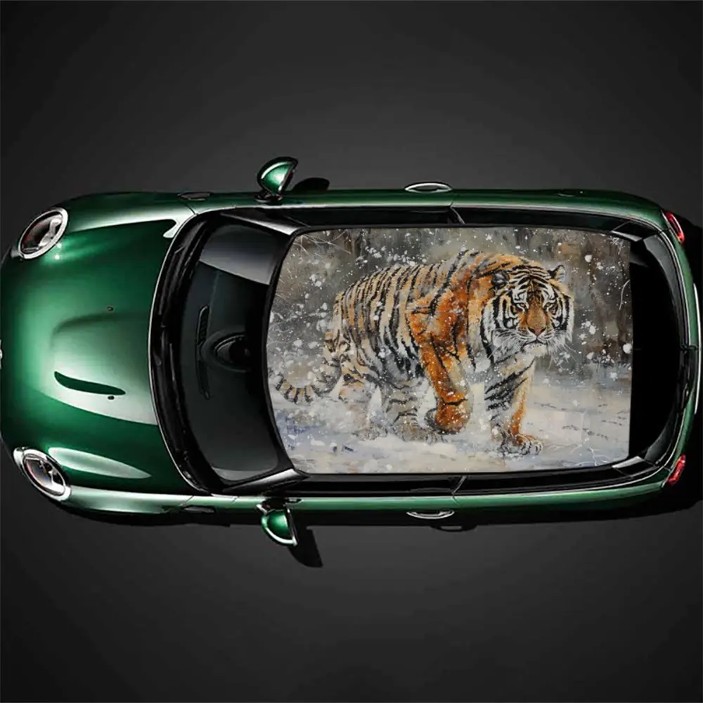 Forest Wildlife Winter Snow Tigers Car Roof Sticker Wrap Racing SUV Auto Accessories Packaging PVC Car Hood Graphic Decal Decor
Forest Wildlife Winter Snow Tigers Car Roof Sticker Wrap Racing SUV Auto Accessories Packaging PVC Car Hood Graphic Decal Decor