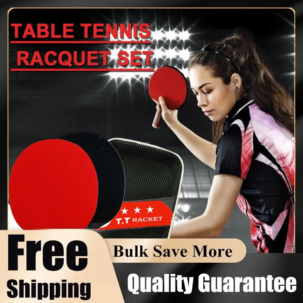Table Tennis Paddles 2 Rackets & 3 Balls Ping Pong Paddles Set Professional 2 Player Ping Pong Set for Beginners Training Game
Table Tennis Paddles 2 Rackets & 3 Balls Ping Pong Paddles Set Professional 2 Player Ping Pong Set for Beginners Training Game