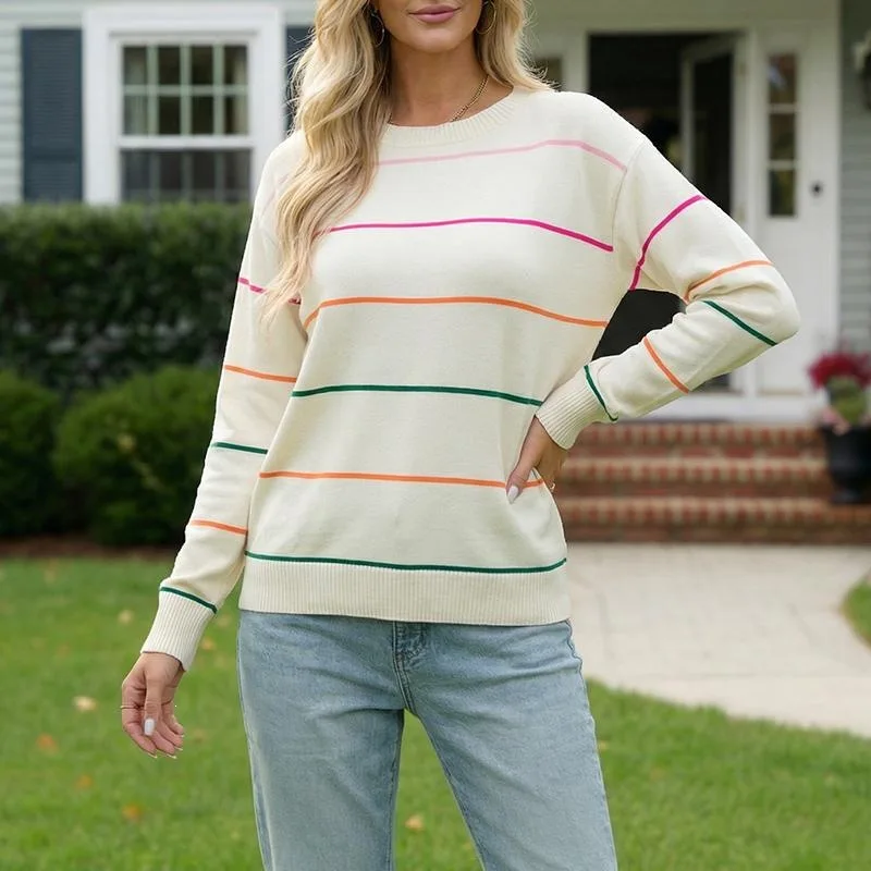 Casual Striped Sweater Women's Knittedwear Spring 2026 B 34382 Cross-Border European Style Comfortable Stripe Patterned Sweater
Casual Striped Sweater Women's Knittedwear Spring 2026 B 34382 Cross-Border European Style Comfortable Stripe Patterned Sweater