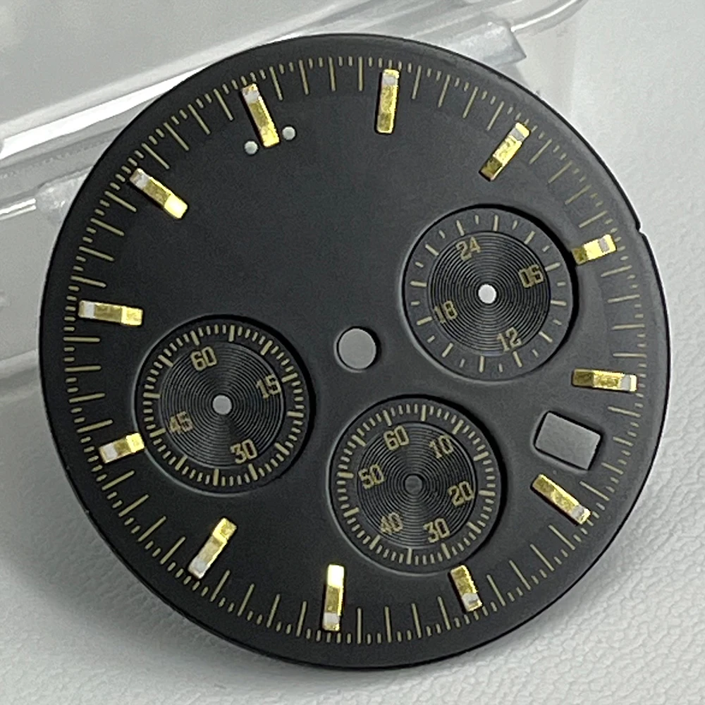 A High-Quality 32.5mm Diameter Watch Dial with Green night-light material, suitable for replacing parts of VK63 movement watches
A High-Quality 32.5mm Diameter Watch Dial with Green night-light material, suitable for replacing parts of VK63 movement watches