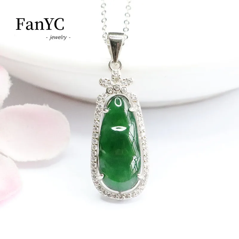Natural Jadeite Yang Green Peace Bean Pendant Sterling Silver 925 Jade Necklace Luxury High-End Ladies' Jewellery Gift
Natural Jadeite Yang Green Peace Bean Pendant Sterling Silver 925 Jade Necklace Luxury High-End Ladies' Jewellery Gift