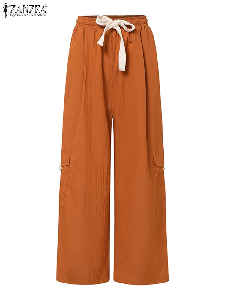 ZANZEA 2025 Summer Korean Pantalones Women Solid Color Pants Casual Loose Pocket Cargo Trouser Holiday Summer Straight Bottoms
ZANZEA 2025 Summer Korean Pantalones Women Solid Color Pants Casual Loose Pocket Cargo Trouser Holiday Summer Straight Bottoms