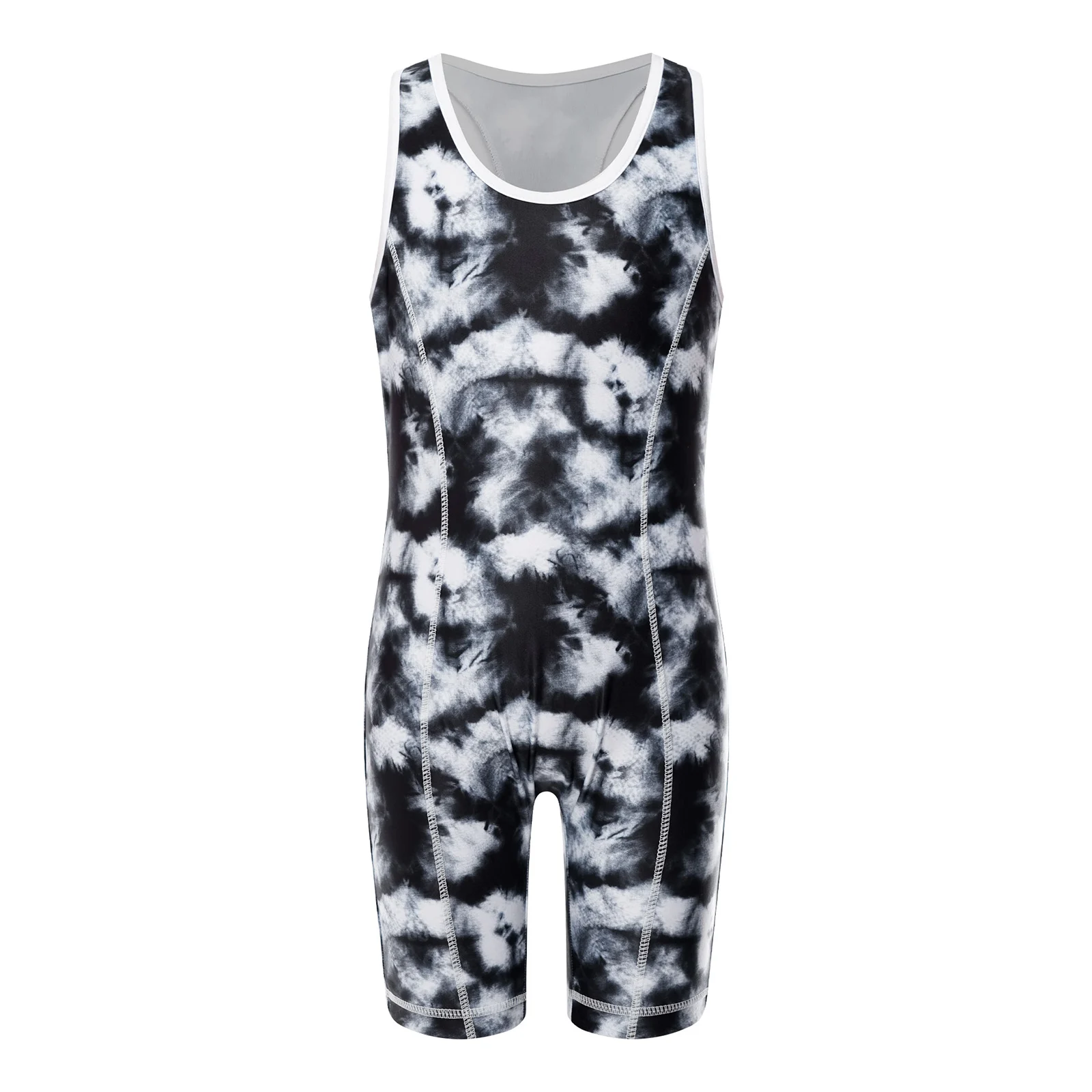 Boys Printed Wrestling Singlet Sleeveless Quick Drying Thigh Length Jumpsuit High Performance for Workout Cycling Running Gym
Boys Printed Wrestling Singlet Sleeveless Quick Drying Thigh Length Jumpsuit High Performance for Workout Cycling Running Gym