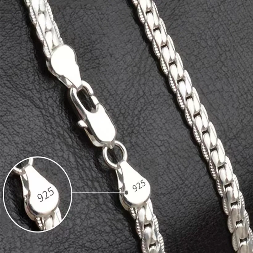 New 925 Sterling Silver Charms Necklace 5MM 16-24inch Chain High Quality For Men Woman Men Fashion Wedding Engagement Jewelry
New 925 Sterling Silver Charms Necklace 5MM 16-24inch Chain High Quality For Men Woman Men Fashion Wedding Engagement Jewelry