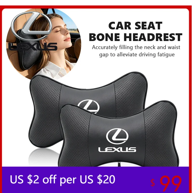 Leather Car Seat Headrest Auto Logo Neck Pillow For Lexus UX250h RX450h RX300 GX470 CT200h RX400h NX300h RX350
Leather Car Seat Headrest Auto Logo Neck Pillow For Lexus UX250h RX450h RX300 GX470 CT200h RX400h NX300h RX350