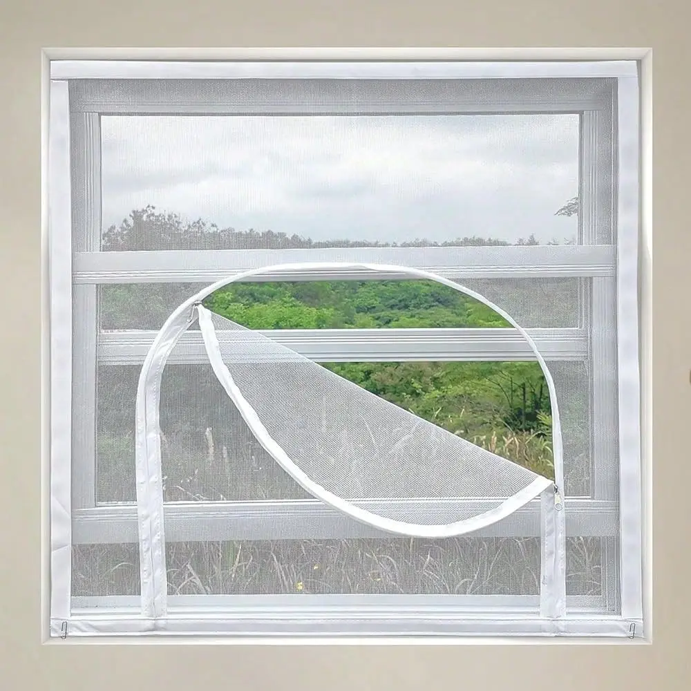 Window Screen Replacement Kit With Zipper Opening, Fiberglass White 63inchX63inch 160X160cm Can Be Cut Fits Smaller,Keep Bug Mo
Window Screen Replacement Kit With Zipper Opening, Fiberglass White 63inchX63inch 160X160cm Can Be Cut Fits Smaller,Keep Bug Mo