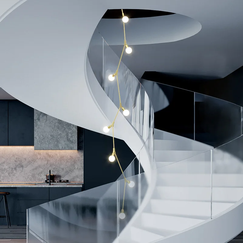Branch Long Chandelier LED Modern E27 Hanging Dining Table Lamp Gold And Black Bubbles Loft Small Apartment Staircase Chandelier
Branch Long Chandelier LED Modern E27 Hanging Dining Table Lamp Gold And Black Bubbles Loft Small Apartment Staircase Chandelier