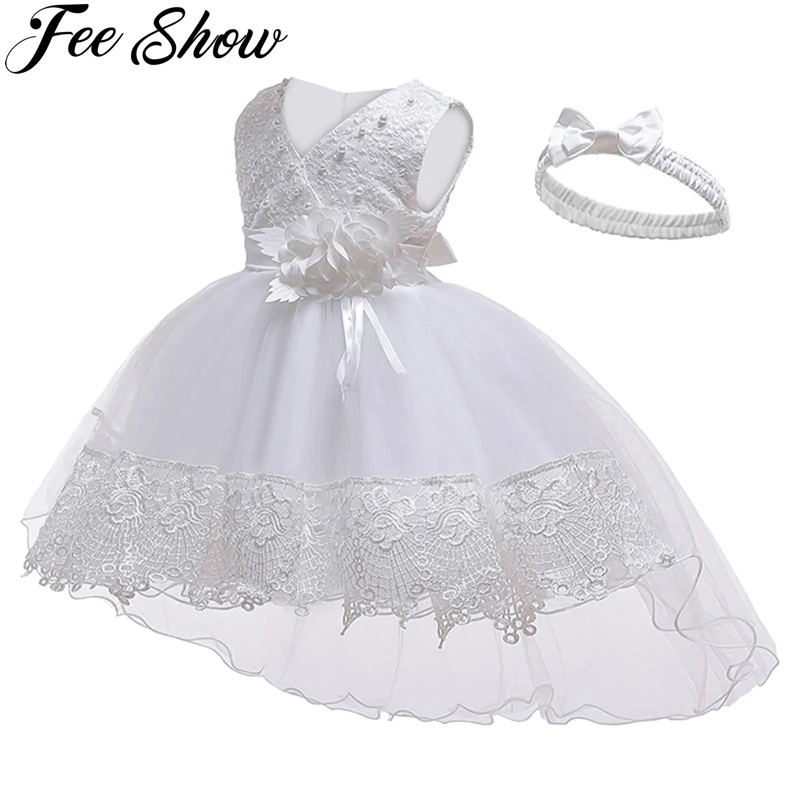 Baby Girl Toddler First Baptism Dress Infant Flower Girls Elegant Embroidery Lace Wedding Party Bridesmaid Dress with Headwear
Baby Girl Toddler First Baptism Dress Infant Flower Girls Elegant Embroidery Lace Wedding Party Bridesmaid Dress with Headwear