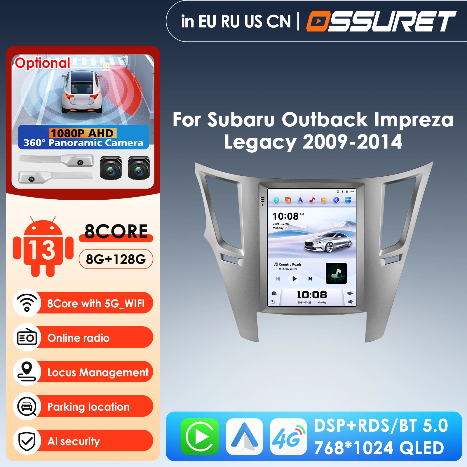 Android 13 2Din автомобильное радио для Subaru Outback Impreza Legacy 2009-2014 мультимедийный видеоплеер Carplay 4G стерео 9,7 "стиль Tesla
Android 13 2Din автомобильное радио для Subaru Outback Impreza Legacy 2009-2014 мультимедийный видеоплеер Carplay 4G стерео 9,7 "стиль Tesla