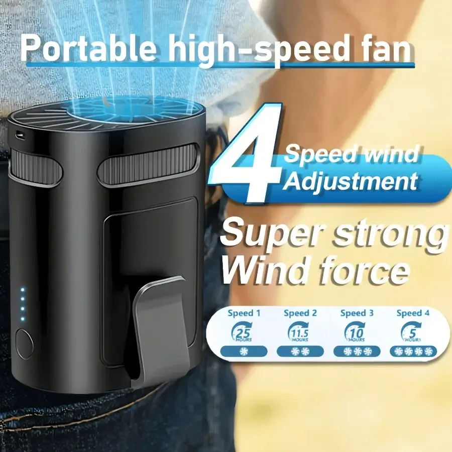 Portable Waist Fan Clip on Fan, Shirt Fan Rechargeable Personal Cooling Fan, 3 Speeds Powerful Wind Small Fan with LED Battery
Portable Waist Fan Clip on Fan, Shirt Fan Rechargeable Personal Cooling Fan, 3 Speeds Powerful Wind Small Fan with LED Battery