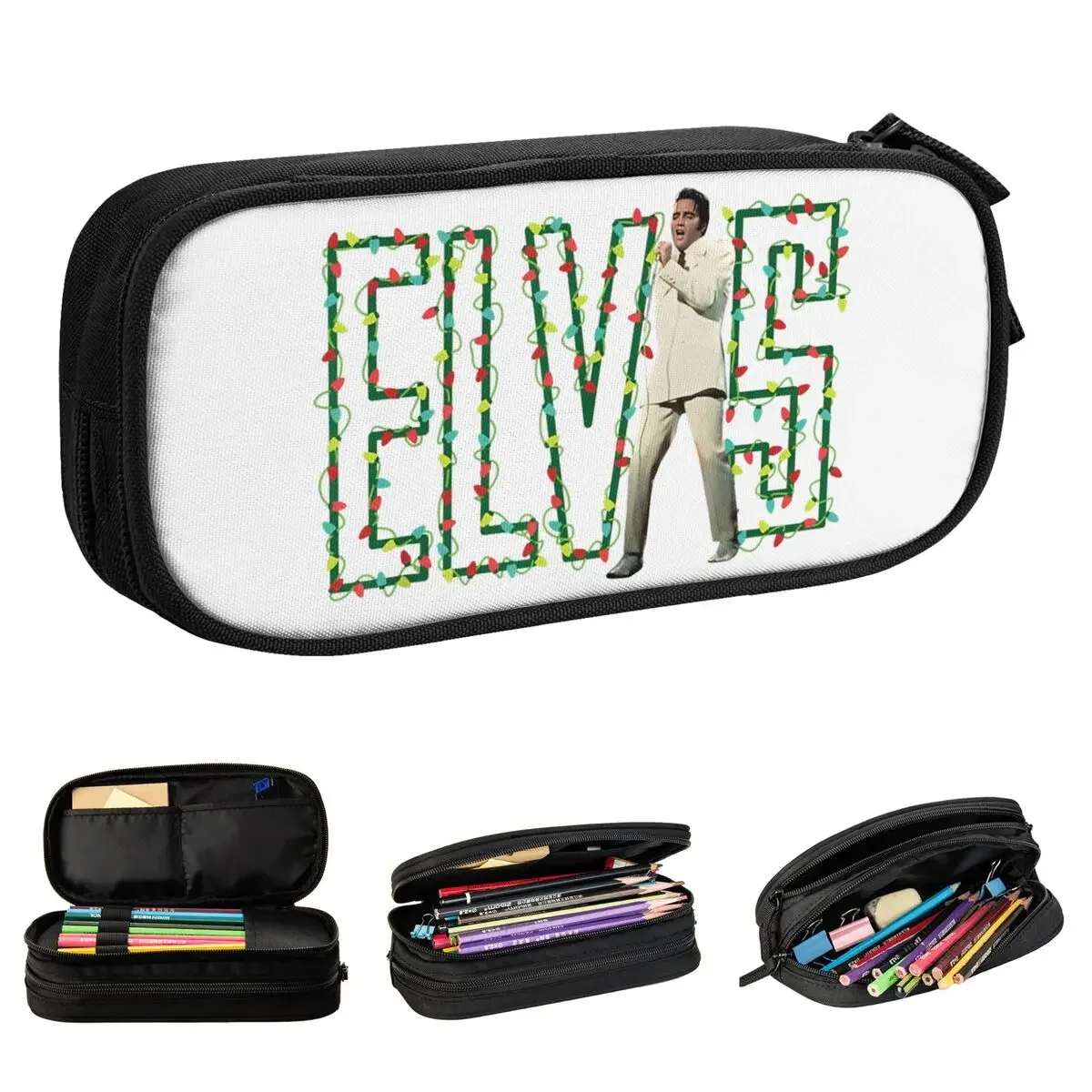 E-Elvis P-Presleys Vintage Lights Christmas Pencil Cases Pen Box Bags Girls Boys Large Storage Students School Zipper Pencil Box
E-Elvis P-Presleys Vintage Lights Christmas Pencil Cases Pen Box Bags Girls Boys Large Storage Students School Zipper Pencil Box
