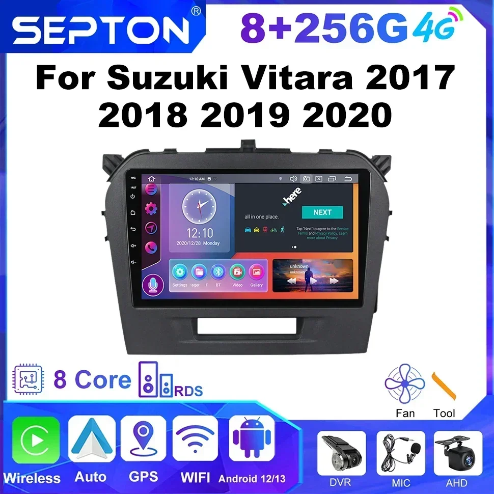 Автомобильный радиоприемник SEPTON Android для Suzuki Vitara 2017 2018 2019 2020 4G CarPlay WIFI BT GPS 8-ядерный автомобильный стерео авторадио плеер экран
Автомобильный радиоприемник SEPTON Android для Suzuki Vitara 2017 2018 2019 2020 4G CarPlay WIFI BT GPS 8-ядерный автомобильный стерео авторадио плеер экран