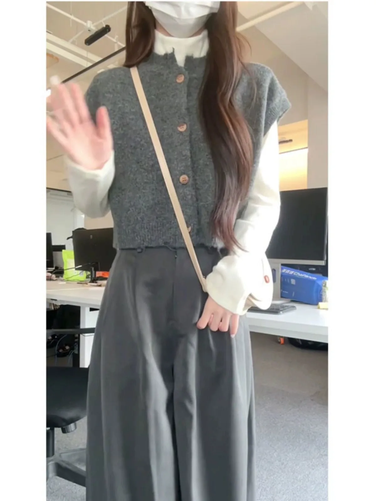 ay Tee-Piece Set Faionable Layered Vest Pants Women's Spring Clothing Large Size MM Youthful Aosphere Casual Sle
ay Tee-Piece Set Faionable Layered Vest Pants Women's Spring Clothing Large Size MM Youthful Aosphere Casual Sle