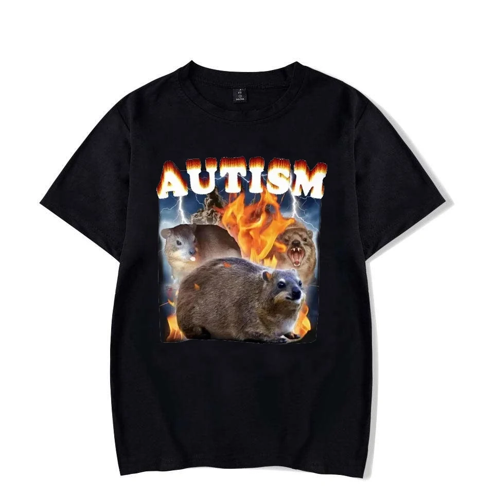 Autism Funny Hyrax Meme Tee Shirt Women Men Clothing Harajuku Vintage Oversized T-shirt Unisex Summer O-Neck Short Sleeve Tops
Autism Funny Hyrax Meme Tee Shirt Women Men Clothing Harajuku Vintage Oversized T-shirt Unisex Summer O-Neck Short Sleeve Tops