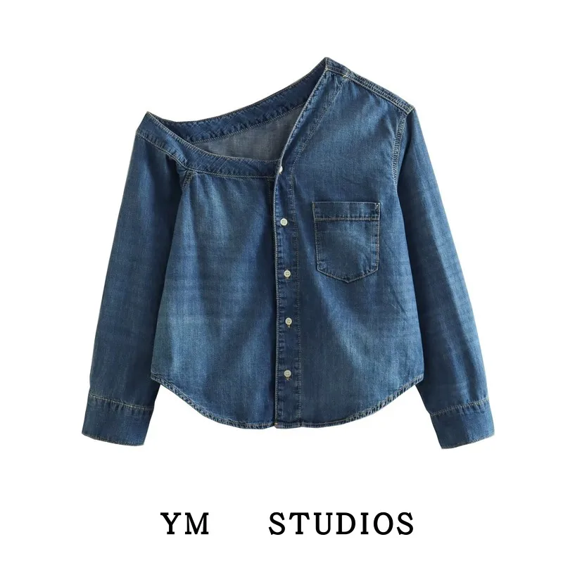 Faionable Street Sle Women's Long Sve ort Waed Denim Jaet Pure Color Design irt Single Button Fem Top
Faionable Street Sle Women's Long Sve ort Waed Denim Jaet Pure Color Design irt Single Button Fem Top