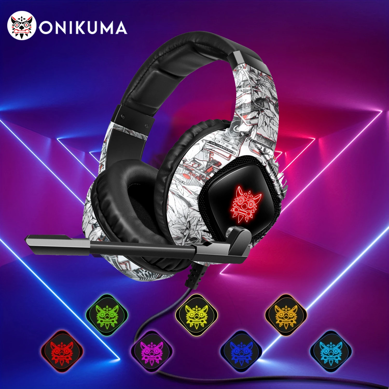ONIKUMA K19 профессиональные наушники со стандартным интерфейсом, гарнитура с шумоподавлением и микрофоном, игровые наушники для ПК PS5
ONIKUMA K19 профессиональные наушники со стандартным интерфейсом, гарнитура с шумоподавлением и микрофоном, игровые наушники для ПК PS5