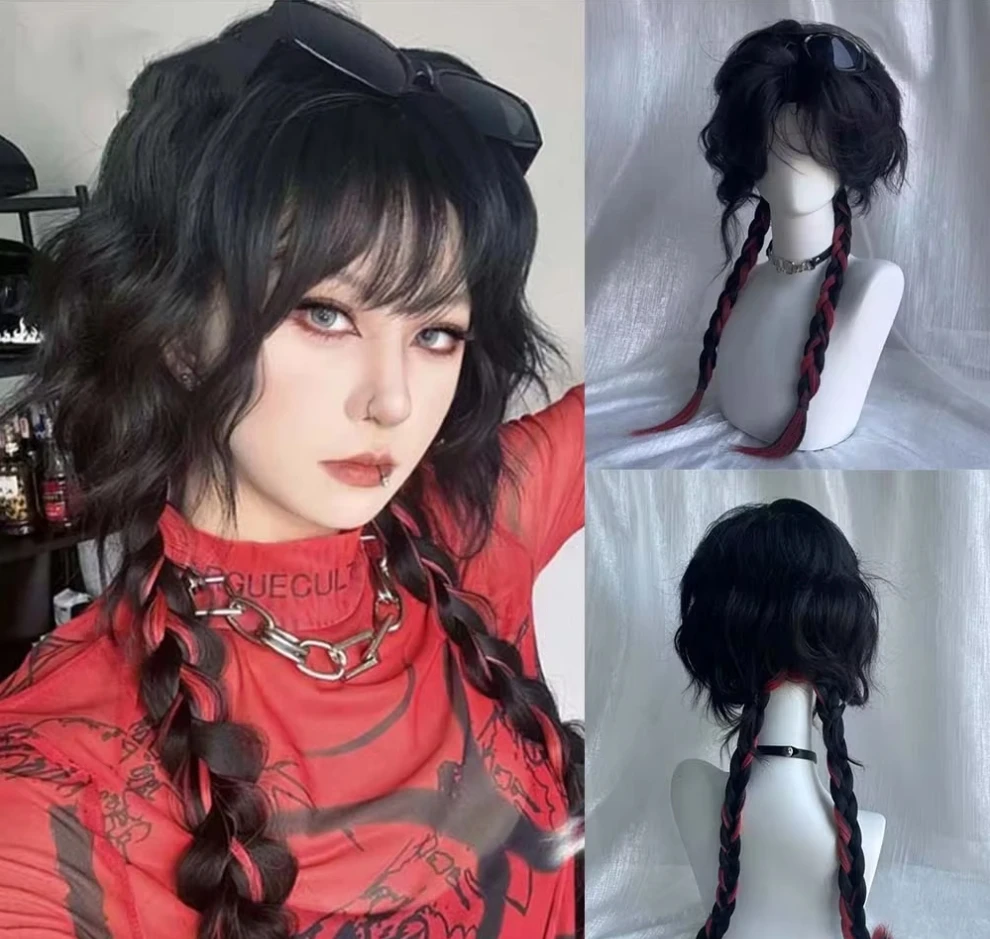 Synthetic Long Straight Red Mixed Black Wig with Bang For Woman Cosplay Lolita Party Halloween Harajuku Wig
Synthetic Long Straight Red Mixed Black Wig with Bang For Woman Cosplay Lolita Party Halloween Harajuku Wig