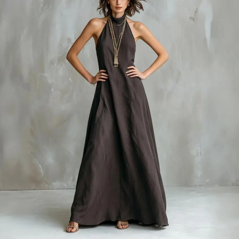 Women Summer Halter Neck Maxi Dress Casual Sleeveless A-line Long Dress Casual Beach Vacation Dress Bohemian Women Dresses 2026
Women Summer Halter Neck Maxi Dress Casual Sleeveless A-line Long Dress Casual Beach Vacation Dress Bohemian Women Dresses 2026