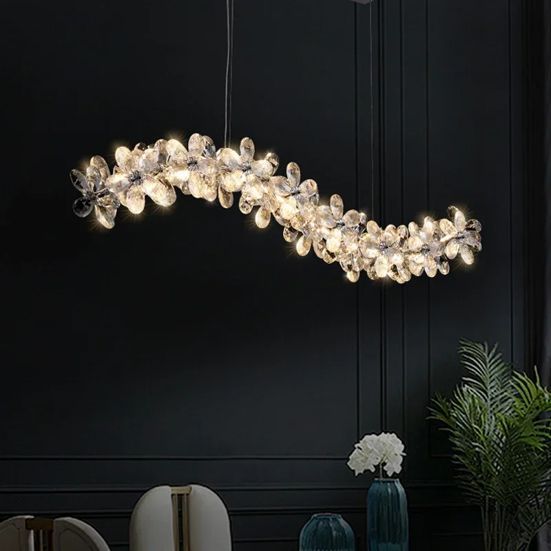 Luxury Chrome Petal LED Crystal Chandeliers Home Lighting for Living Dining Room Decorate Indoor Ceiling Pendant Lights Fixtures
Luxury Chrome Petal LED Crystal Chandeliers Home Lighting for Living Dining Room Decorate Indoor Ceiling Pendant Lights Fixtures