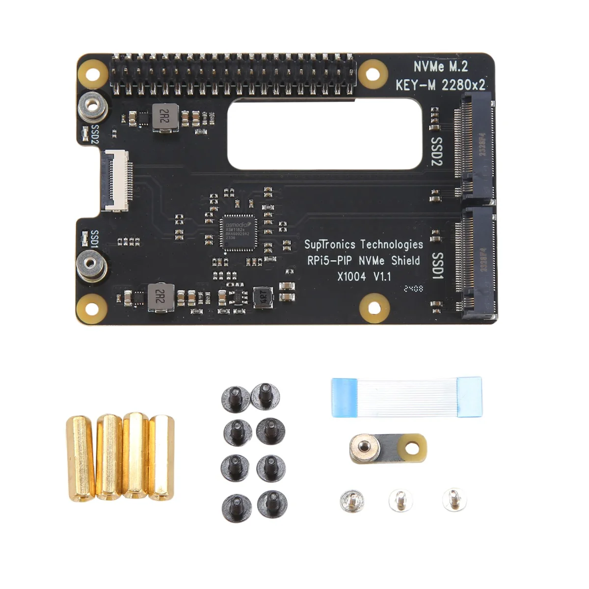 AB20-X1004 for Raspberry Pi 5 PCIE to M.2 NVME Dual SSD Expansion Board Double 2280 NOT Support BOOT From NVME SSD
AB20-X1004 for Raspberry Pi 5 PCIE to M.2 NVME Dual SSD Expansion Board Double 2280 NOT Support BOOT From NVME SSD