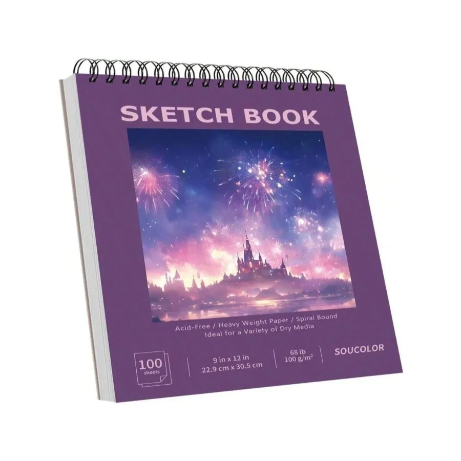Soucolor 9and#34;X12and#34; Sketch Book For Women Teens Girls Sketch Book, 100 Sheets 68lb/100gsm Drawing Paper For,Art Supplie
Soucolor 9and#34;X12and#34; Sketch Book For Women Teens Girls Sketch Book, 100 Sheets 68lb/100gsm Drawing Paper For,Art Supplie