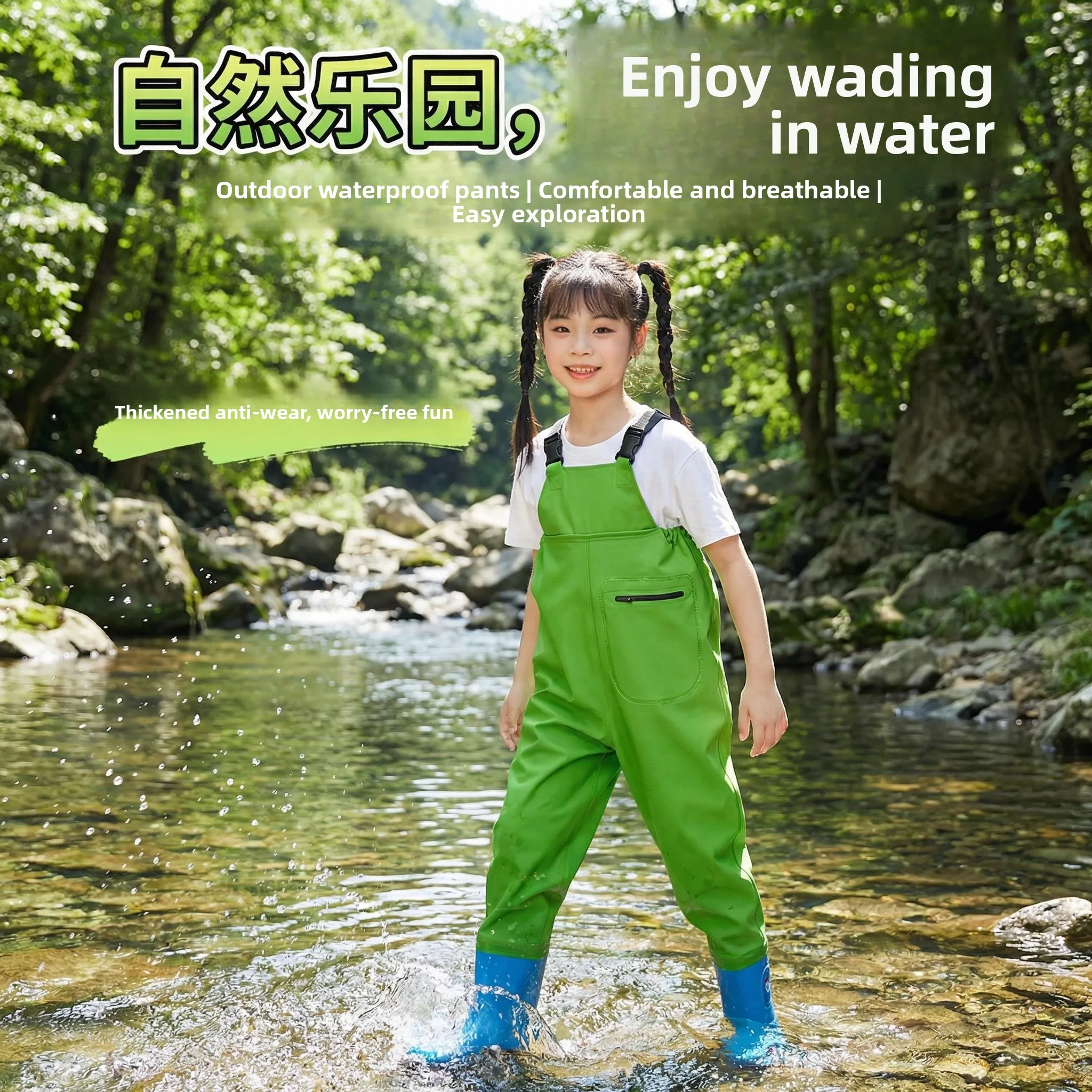 Children's Waterproof Overall Fishing Suit Full Body Beach Playwear PVC Material Boys' Outdoor Camping Travel Gear
Children's Waterproof Overall Fishing Suit Full Body Beach Playwear PVC Material Boys' Outdoor Camping Travel Gear