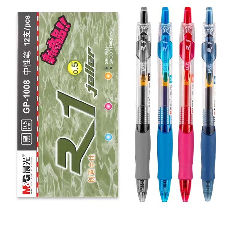 GP-1008 12pcs 0.5mm Gel Pens 4 colors Black Ink Red Ink Blue Ink Blue Black Ink School Student Supplies Stationery
GP-1008 12pcs 0.5mm Gel Pens 4 colors Black Ink Red Ink Blue Ink Blue Black Ink School Student Supplies Stationery