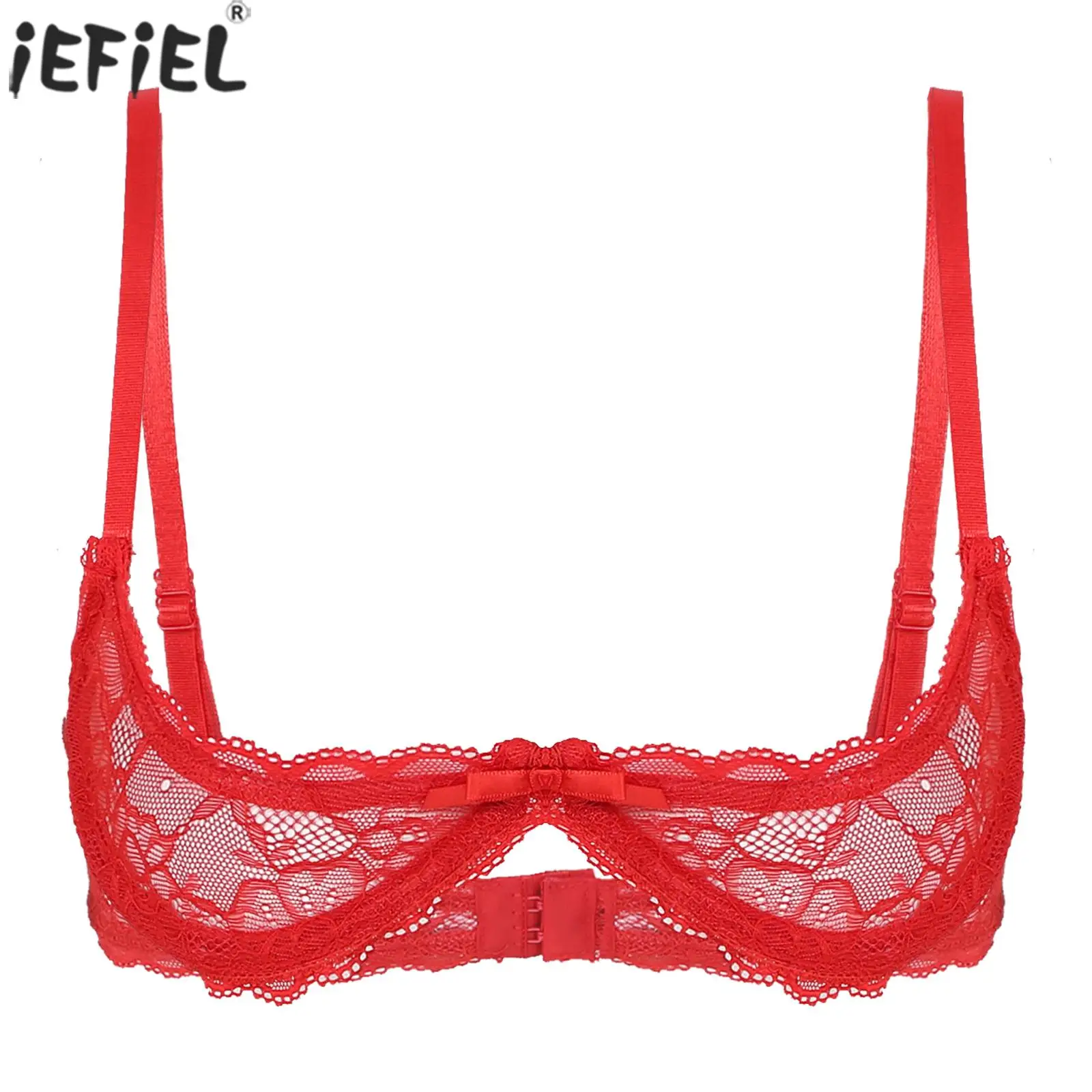 Womens See Through Sheer Lace Sexy Lingerie Bras Adjustable Spaghetti Shoulder Straps 1/4 Cups Exotic Female Underwire Bra Tops
Womens See Through Sheer Lace Sexy Lingerie Bras Adjustable Spaghetti Shoulder Straps 1/4 Cups Exotic Female Underwire Bra Tops