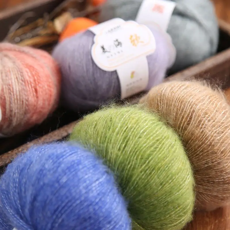 25g Mohair Yarn for Hand Knitting Soft Mohair Crochet Yarn for Knit Lana Crochet Wool DIY Shawl Sweater Cloth 166m
25g Mohair Yarn for Hand Knitting Soft Mohair Crochet Yarn for Knit Lana Crochet Wool DIY Shawl Sweater Cloth 166m
