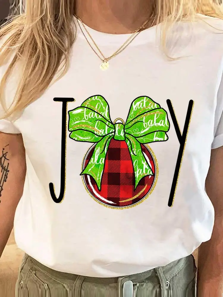 Bow Trend Style Cute Clothing Print Merry Christmas Women Fashion New Year Holiday Tee Short Sleeve T Female Graphic T-shirts
Bow Trend Style Cute Clothing Print Merry Christmas Women Fashion New Year Holiday Tee Short Sleeve T Female Graphic T-shirts