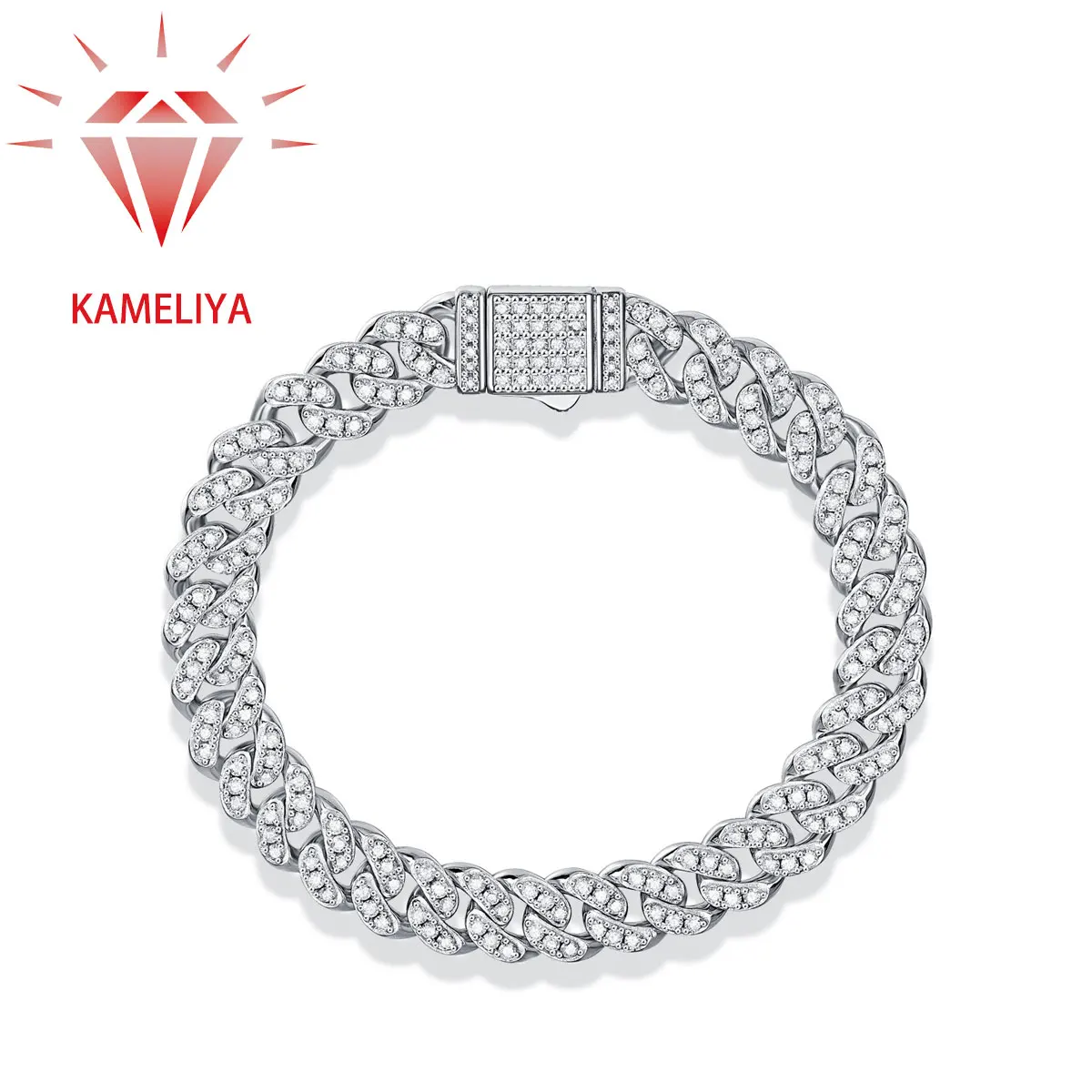KAMELIYA Moissanite Cuba Chain for Man/Women S925 Sterling Silver Gold Plated Bangle Hip Hop Tennis Bracelet Party Fine Jewelry
KAMELIYA Moissanite Cuba Chain for Man/Women S925 Sterling Silver Gold Plated Bangle Hip Hop Tennis Bracelet Party Fine Jewelry