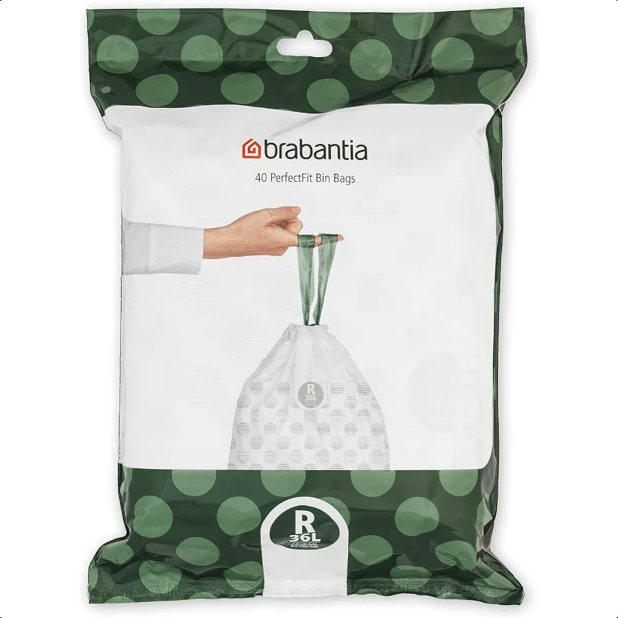 Мешки для мусора PerfectFit, размер R, 9,5 галлона, толстые пластиковые вкладыши для мусорного бака с ручками на шнурке (40 пакетов) 
Мешки для мусора PerfectFit, размер R, 9,5 галлона, толстые пластиковые вкладыши для мусорного бака с ручками на шнурке (40 пакетов)