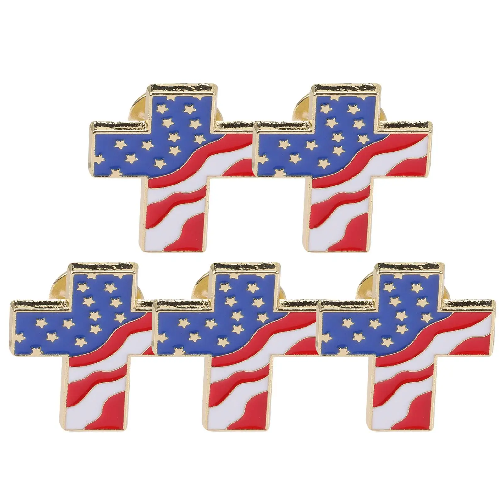 5 Pcs American Flag Cross Lapel Pins Bulk Brooches Independence Day Party Zinc Alloy Lightweight Durable(corsage pins)
5 Pcs American Flag Cross Lapel Pins Bulk Brooches Independence Day Party Zinc Alloy Lightweight Durable(corsage pins)