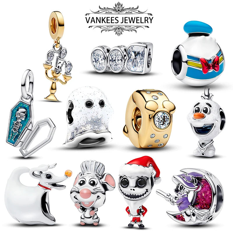 New 925 Silver The Nightmare Before Christmas Jack Skellington Charm Suitable for 925 Sterling Silver Bracelet Keychain Gift 
New 925 Silver The Nightmare Before Christmas Jack Skellington Charm Suitable for 925 Sterling Silver Bracelet Keychain Gift