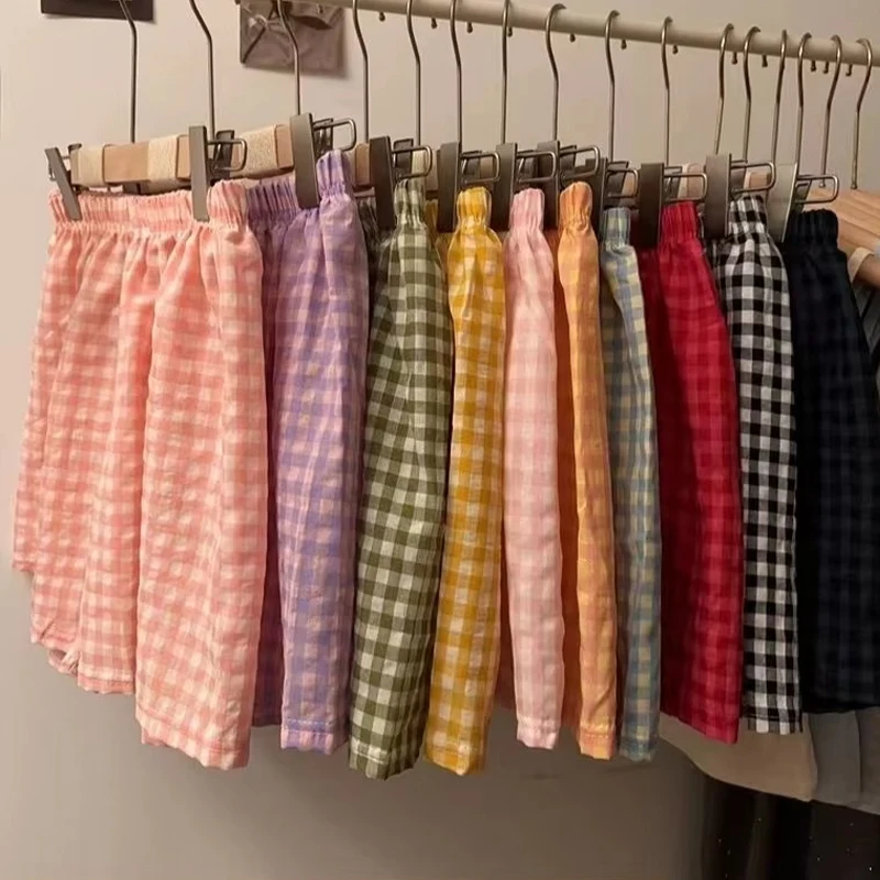 Cotton Girl Plaid Shorts Elastic Waist Band for Home Casual Walking Plaid Shorts Are Breathable and Versatile Black Pajama Pants
Cotton Girl Plaid Shorts Elastic Waist Band for Home Casual Walking Plaid Shorts Are Breathable and Versatile Black Pajama Pants