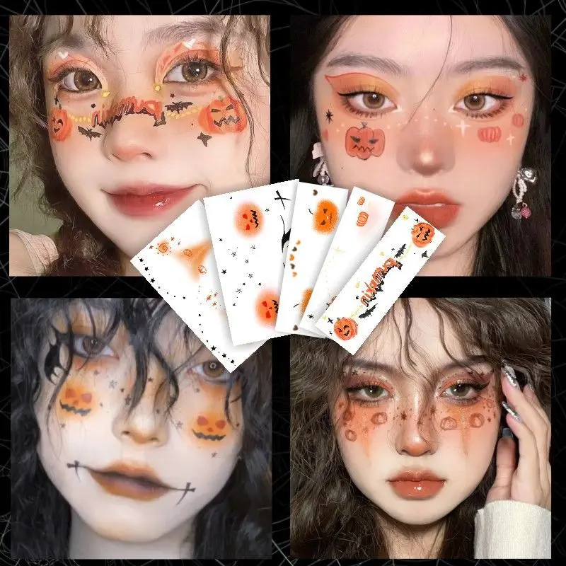 Halloween cute tattoo stick bow love pumpkin imp makeup powder blusher face stick eyes small spider web
Halloween cute tattoo stick bow love pumpkin imp makeup powder blusher face stick eyes small spider web
