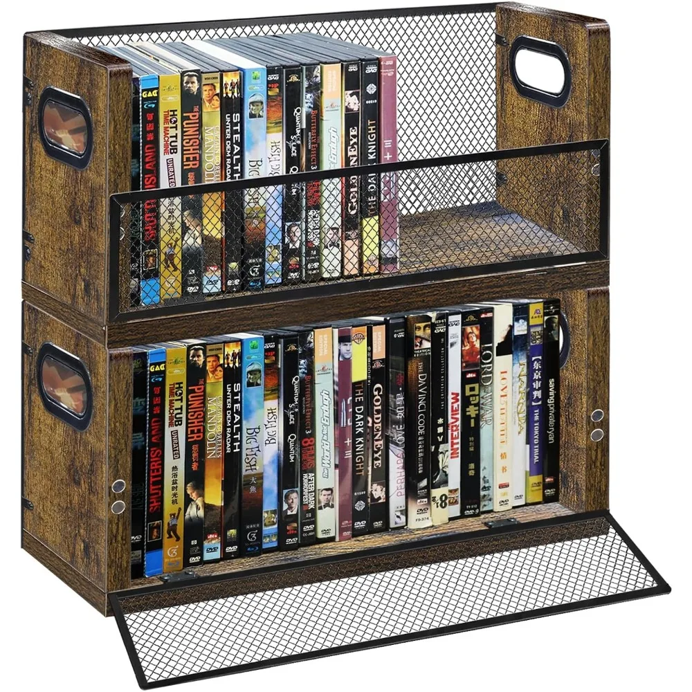 Stackable DVD Rack Holds 56 Discs, Organizes CDs & Games, Vintage Design
Stackable DVD Rack Holds 56 Discs, Organizes CDs & Games, Vintage Design