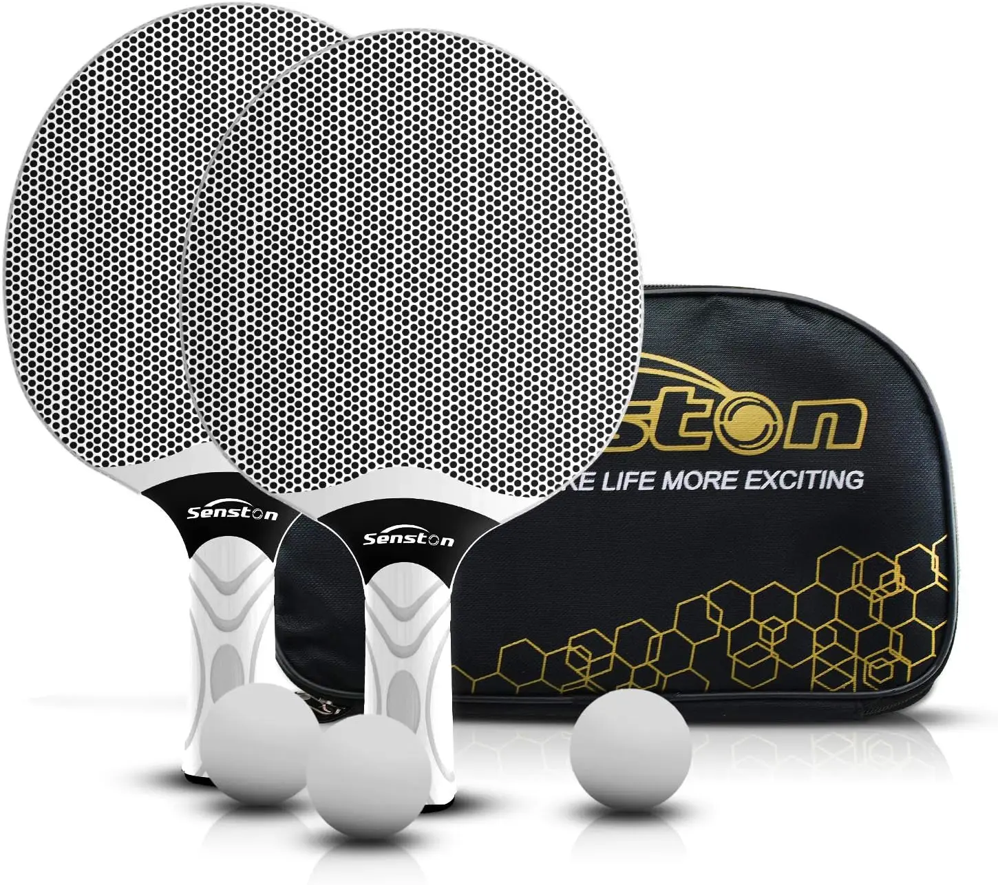 Professional Table Tennis Racket Set with 3 Balls and Storage Bag, Durable Composite Rubber Paddles for All Skill Levels
Professional Table Tennis Racket Set with 3 Balls and Storage Bag, Durable Composite Rubber Paddles for All Skill Levels