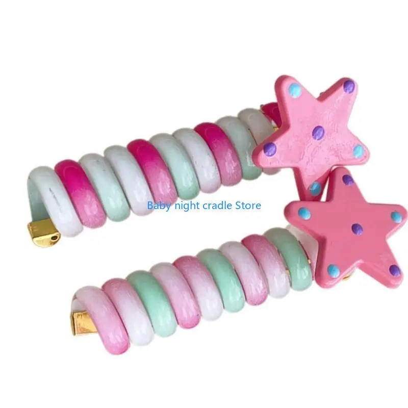 J2FF Fashionable Rainbow Star Hair Coils for Toddlers, Coiled Hair Bands Rope Gentle on Hair Party Hair Accessories
J2FF Fashionable Rainbow Star Hair Coils for Toddlers, Coiled Hair Bands Rope Gentle on Hair Party Hair Accessories