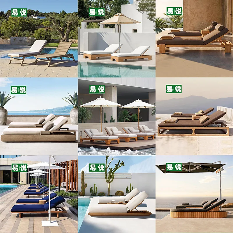 Outdoor teak bed with umbrella villa scenic hotel swimming pool outdoor waterproof sunscreen courtyard beach solid wood lounge c
Outdoor teak bed with umbrella villa scenic hotel swimming pool outdoor waterproof sunscreen courtyard beach solid wood lounge c