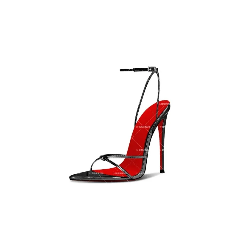 Summer New Fashionable Style Pointed Strap High Heels Women's Black Sexy One Line Buckle Fashion Large Sandals
Summer New Fashionable Style Pointed Strap High Heels Women's Black Sexy One Line Buckle Fashion Large Sandals