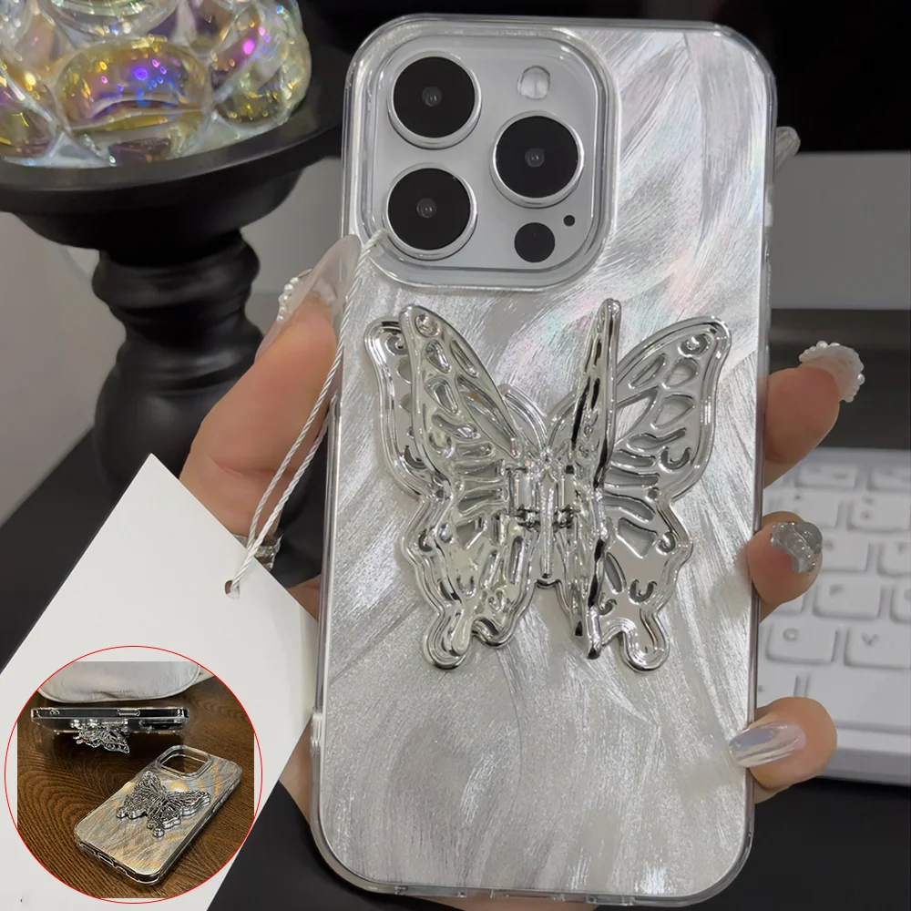 FLYKYLIN Glitter Butterfly Holder Stand Phone Case For iPhone 16 11 12 13 14 15 Pro Max XS Max XR 7 8 Plus Shockproof Cover
FLYKYLIN Glitter Butterfly Holder Stand Phone Case For iPhone 16 11 12 13 14 15 Pro Max XS Max XR 7 8 Plus Shockproof Cover