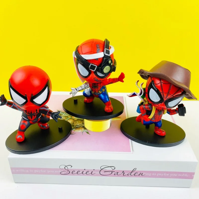 Hot toys 3-piece set Marvel Anime Spider-Man Heroic Expedition PVC Q version Doll cake baking decorations Pendant Children gif
Hot toys 3-piece set Marvel Anime Spider-Man Heroic Expedition PVC Q version Doll cake baking decorations Pendant Children gif